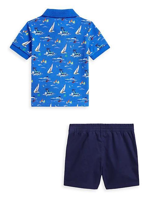 商品Ralph Lauren|Baby Boy's 2-Piece Mesh Polo Shirt & Chino Short Set,价格¥239,第4张图片详细描述