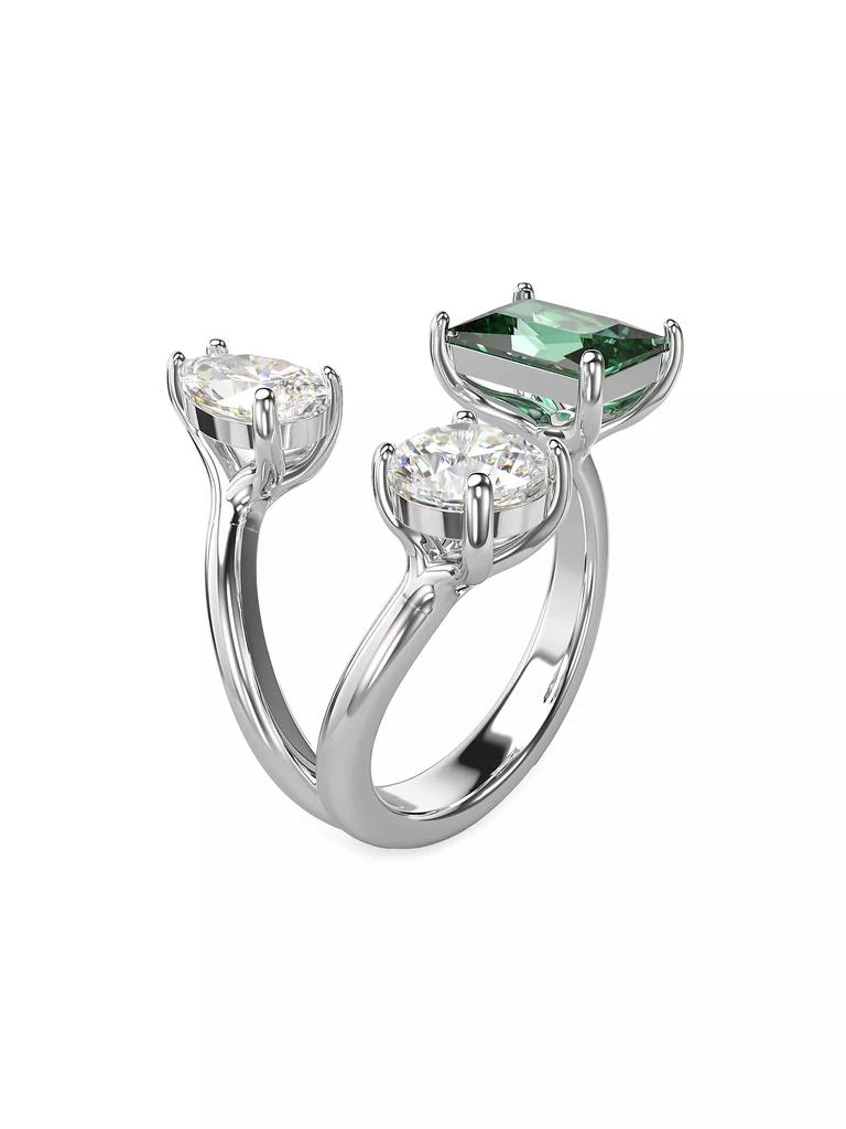 商品Swarovski|Mesmera Rhodium-Plated &amp; Swarovski Crystal Cuff Ring,价格¥891,第1张图片