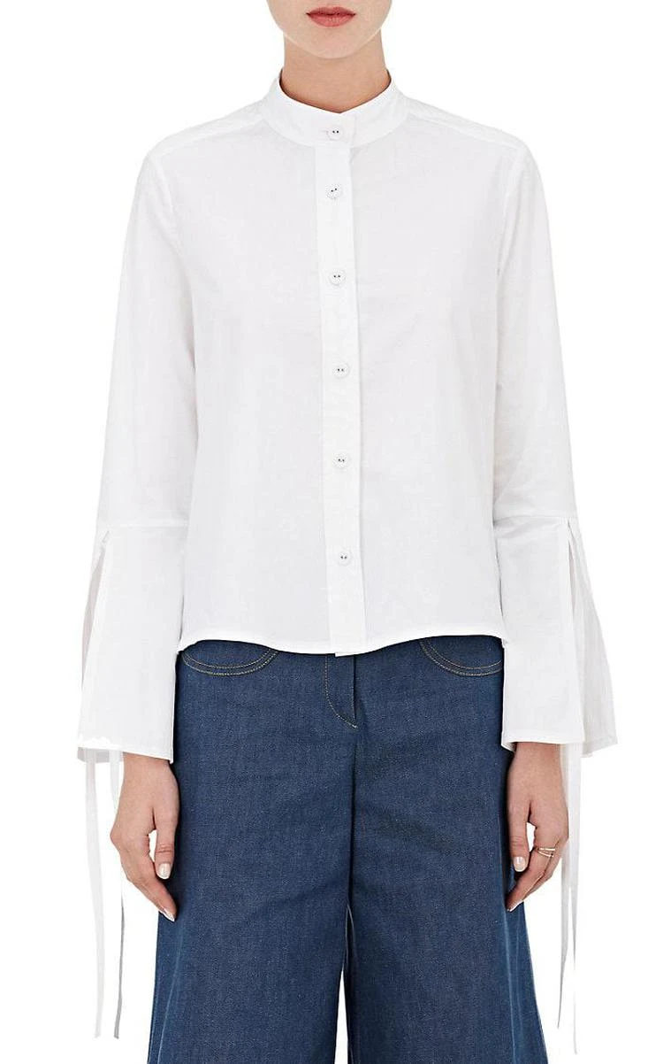 商品Derek Lam|Cotton Poplin Self-Tie-Cuff Shirt,价格¥897,第1张图片