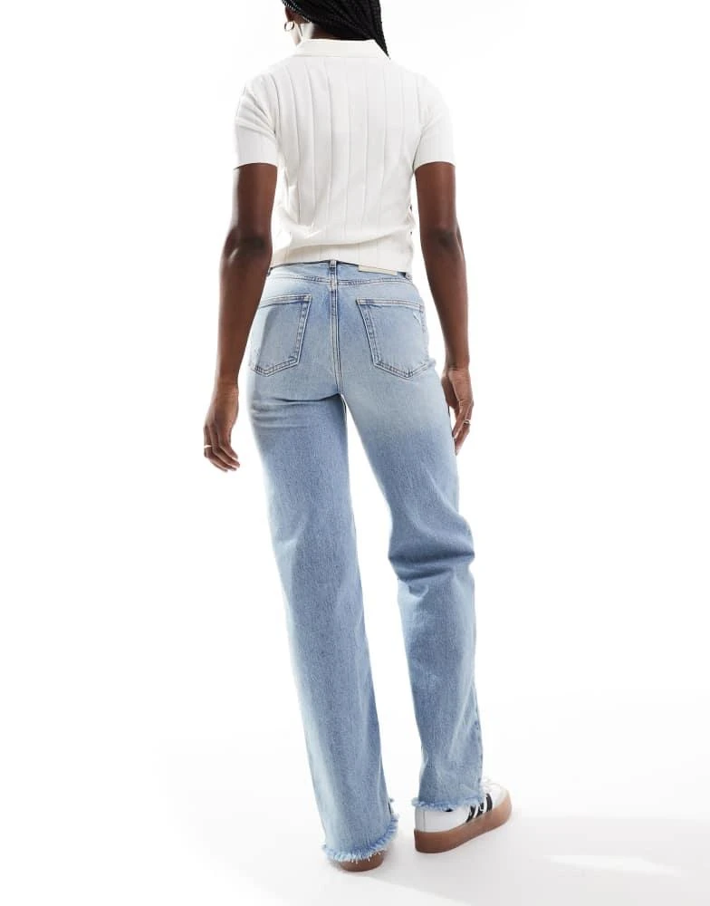 商品ONLY|ONLY Juicy high waist wide leg jeans in light blue denim,价格¥394,第2张图片详细描述