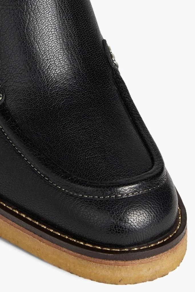 商品Salvatore Ferragamo|Ciminna textured-leather wedge Chelsea boots,价格¥4045,第4张图片详细描述