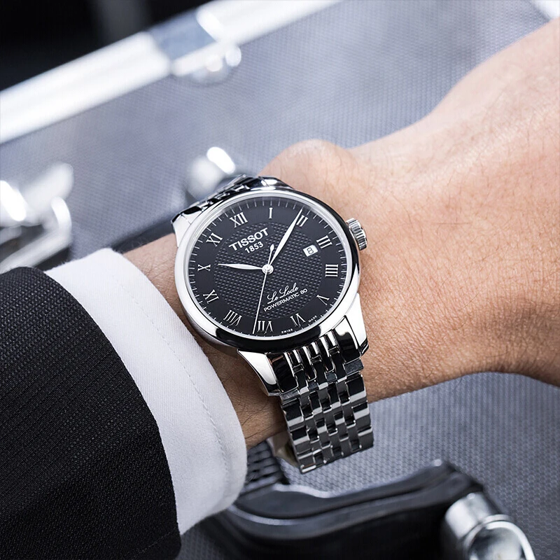 天梭TISSOT力洛克商务日历精钢带机械男表T006.407.11.053.00 商品
