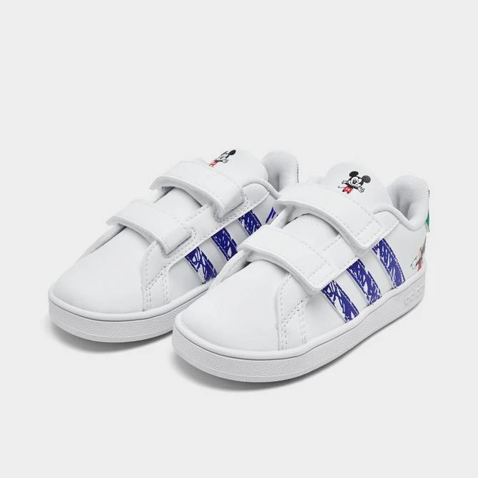 商品Adidas|Kids' Toddler adidas x Disney Mickey Mouse Grand Court Casual Shoes,价格¥335,第2张图片详细描述