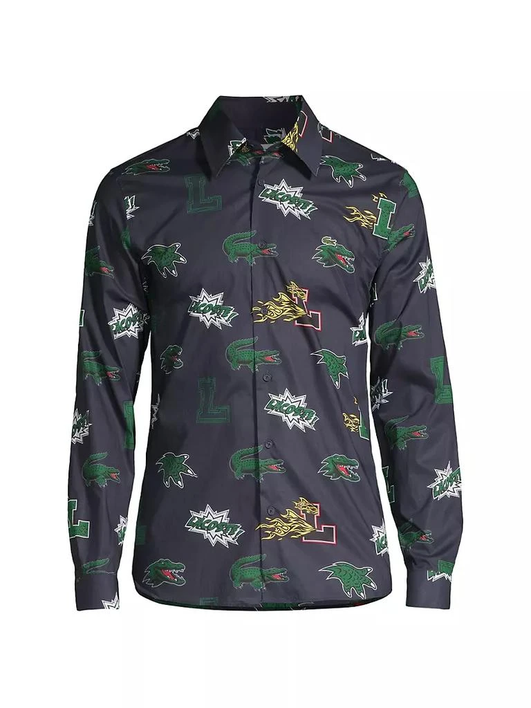 商品Lacoste|Crocodile Comic-Print Shirt,价格¥558,第1张图片