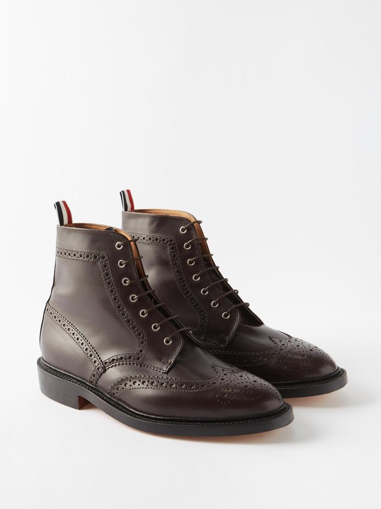 商品Thom Browne|Wingtip perforated leather boots,价格¥9546,第7张图片详细描述