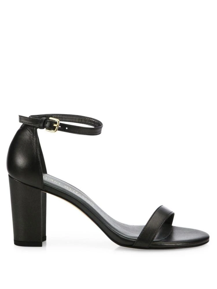 商品Stuart Weitzman|Nearlynude Leather Block Heel Sandals,价格¥1790,第5张图片详细描述