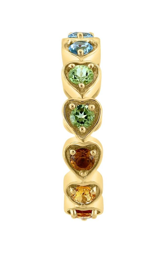 商品Effy|14K Yellow Gold Semiprecious Stone Heart Band Ring,价格¥5408,第3张图片详细描述