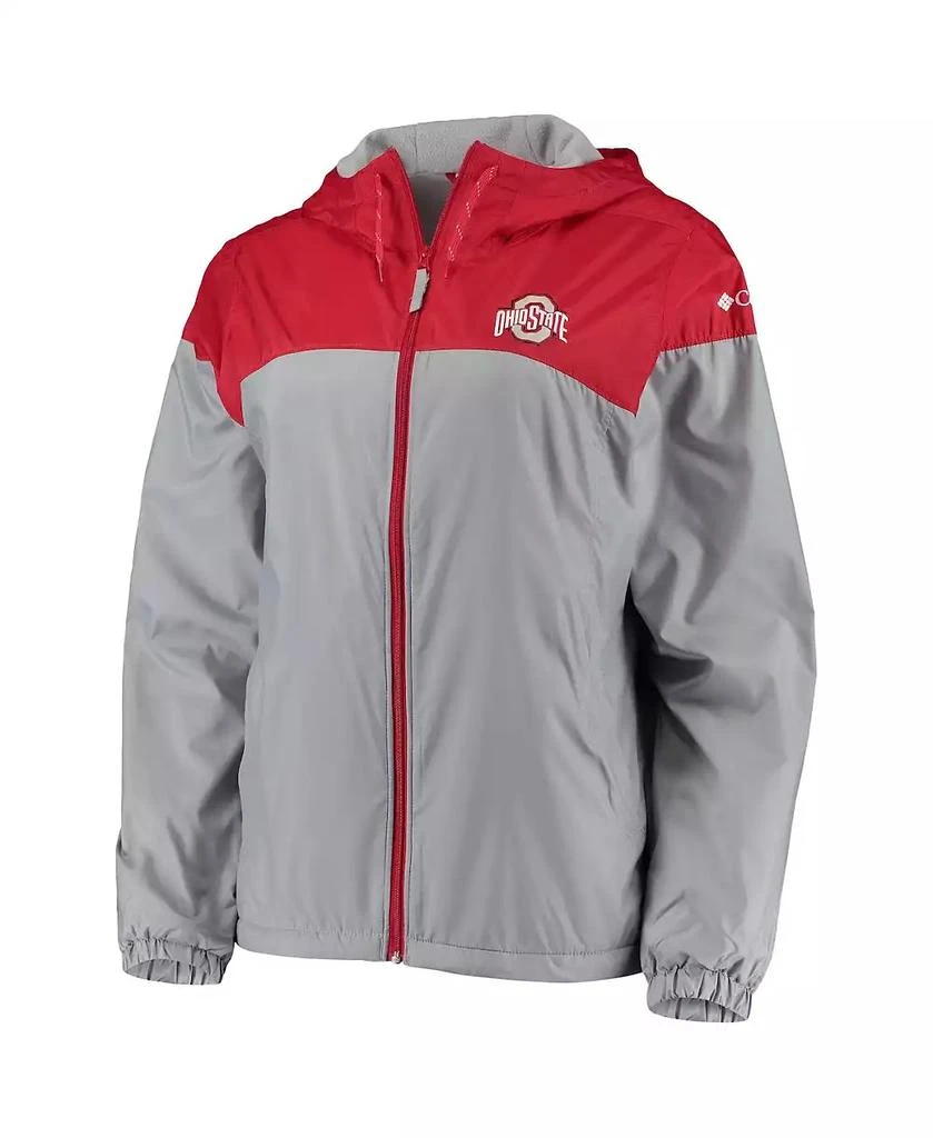 商品Columbia|Women's Scarlet, Gray Ohio State Buckeyes Flash Forward Lined Full-Zip Windbreaker Hoodie Jacket,价格¥545,第2张图片详细描述