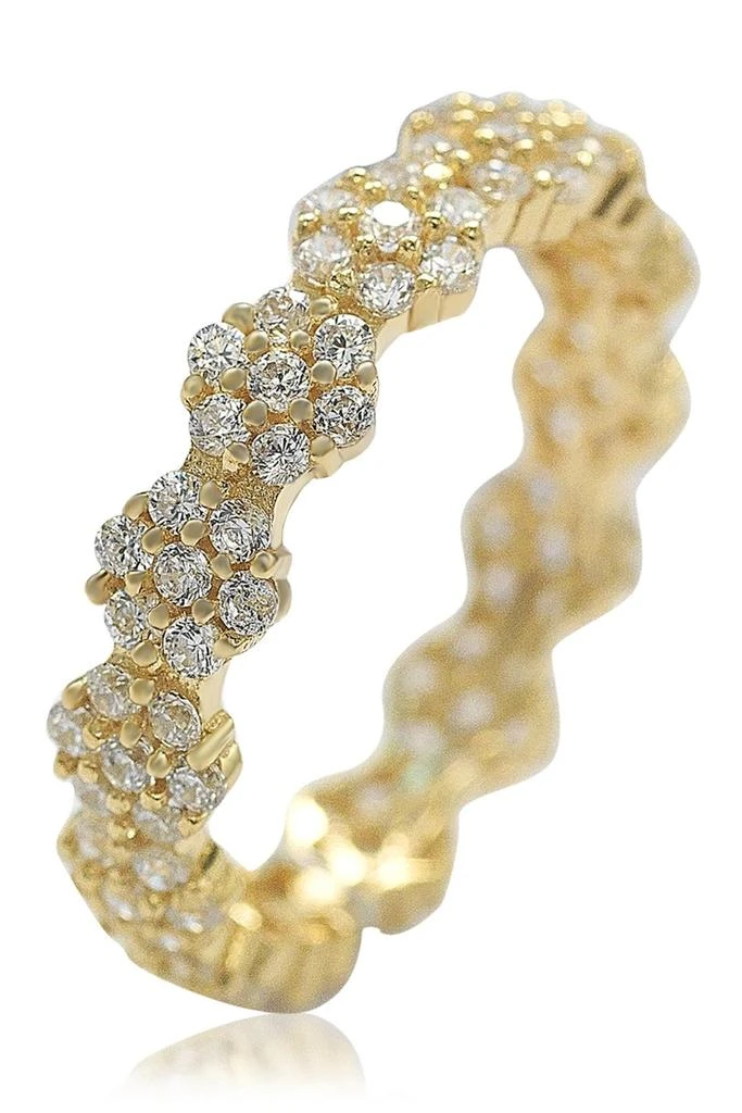 商品Suzy Levian|CZ Flower Pave Eternity Band,价格¥722,第1张图片