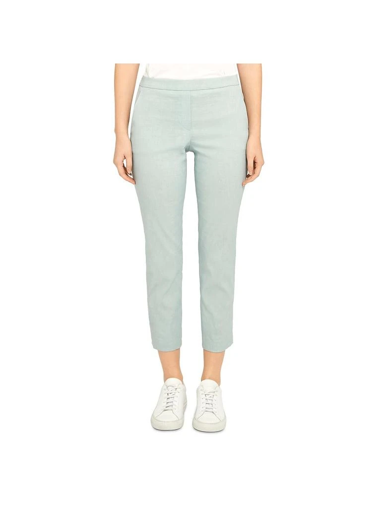 商品Theory|Treeca Womens Linen Blend High-Rise Cropped Pants,价格¥826,第1张图片详细描述