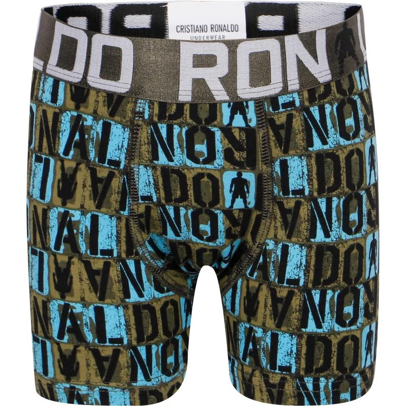 商品CR7 Cristiano Ronaldo|Logo set of boxers in black and green,价格¥259,第2张图片详细描述