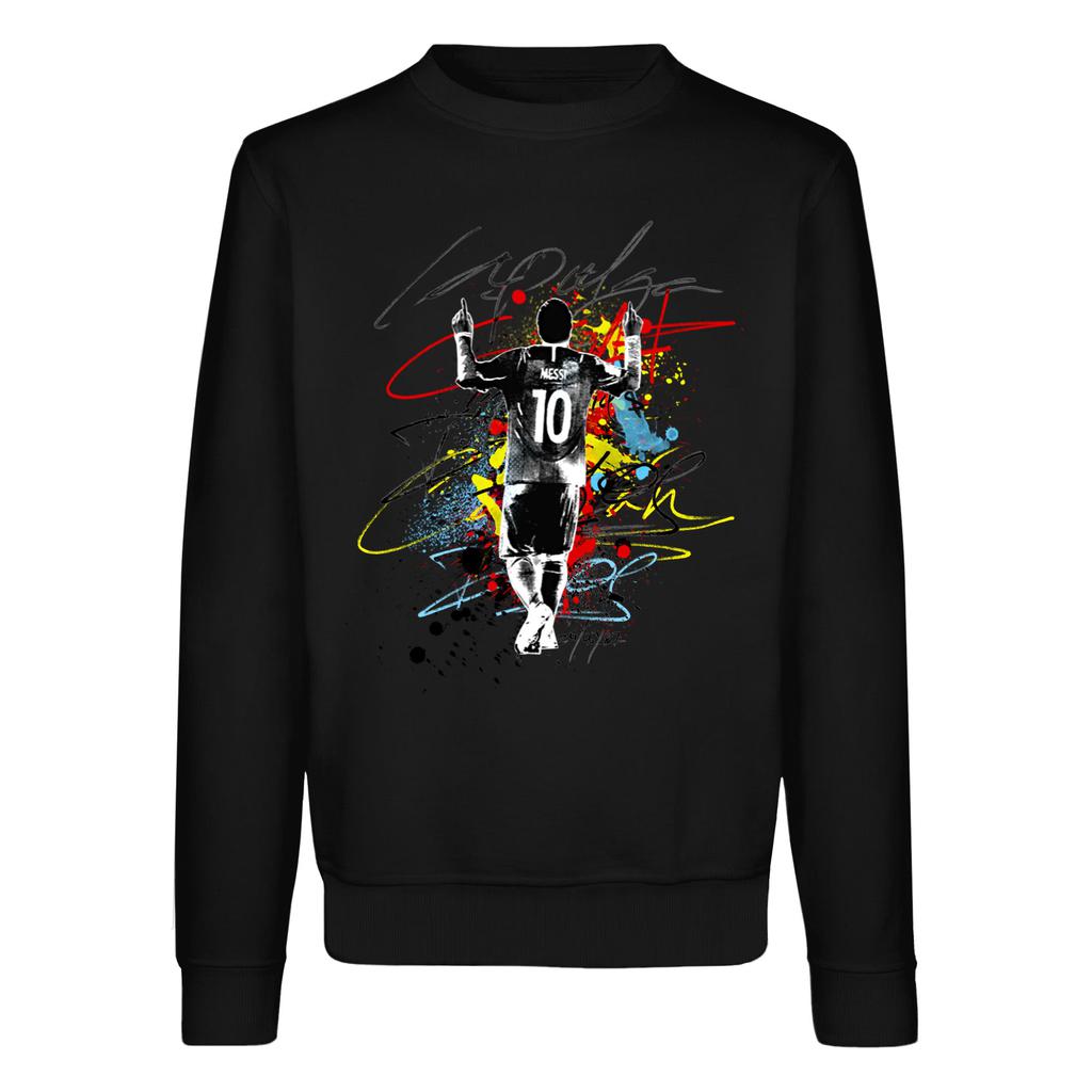 Messi La Pulga Paint Splash Crewneck Sweatshirt商品第1张图片规格展示