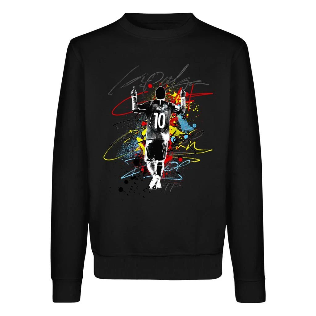 商品Printful|Messi La Pulga Paint Splash Crewneck Sweatshirt,价格¥484,第1张图片