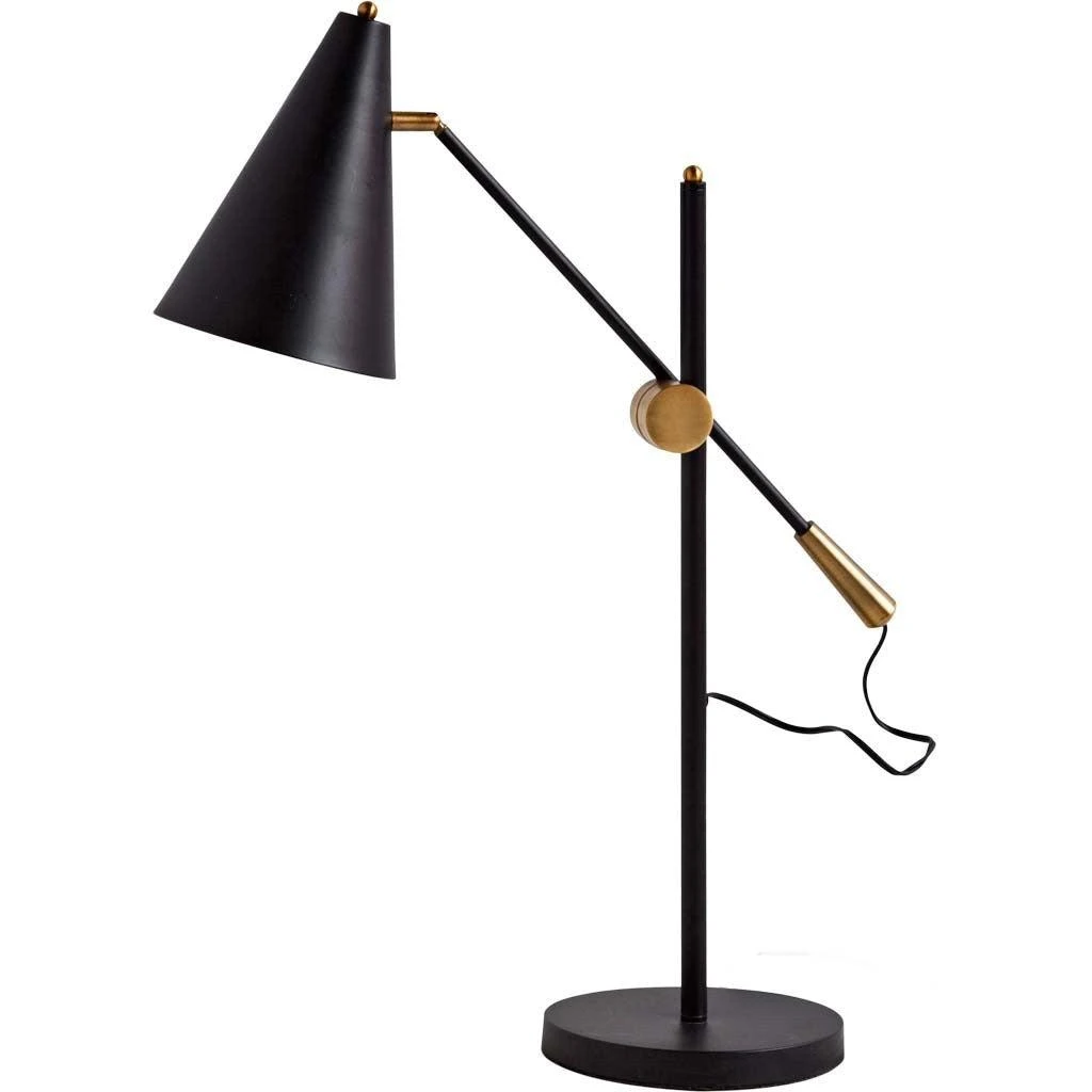 商品Hivvago|26" Black Metal Swing Arm With Black Cone Shade,价格¥2830,第2张图片详细描述