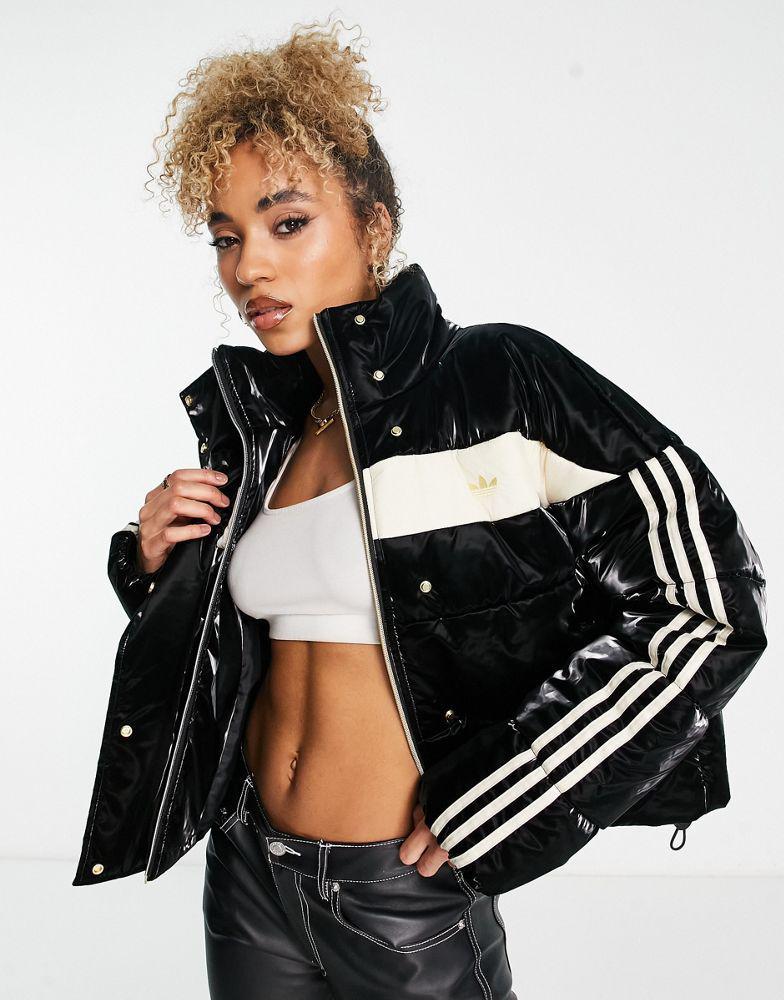 商品Adidas|adidas Originals 'ski chic' puffer jacket in black,价格¥1036,第1张图片