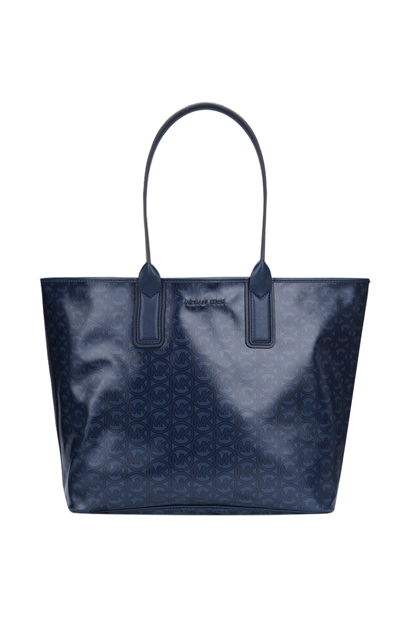 商品Michael Kors|Michael Kors 奥莱款 JODIE大号PVC配皮女士单肩手提包 35F1S2JT3C-NAVY,价格¥1005,第1张图片