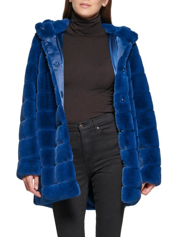 商品Kenneth Cole|Channel Quilted Faux Fur Coat,价格¥1364,第1张图片