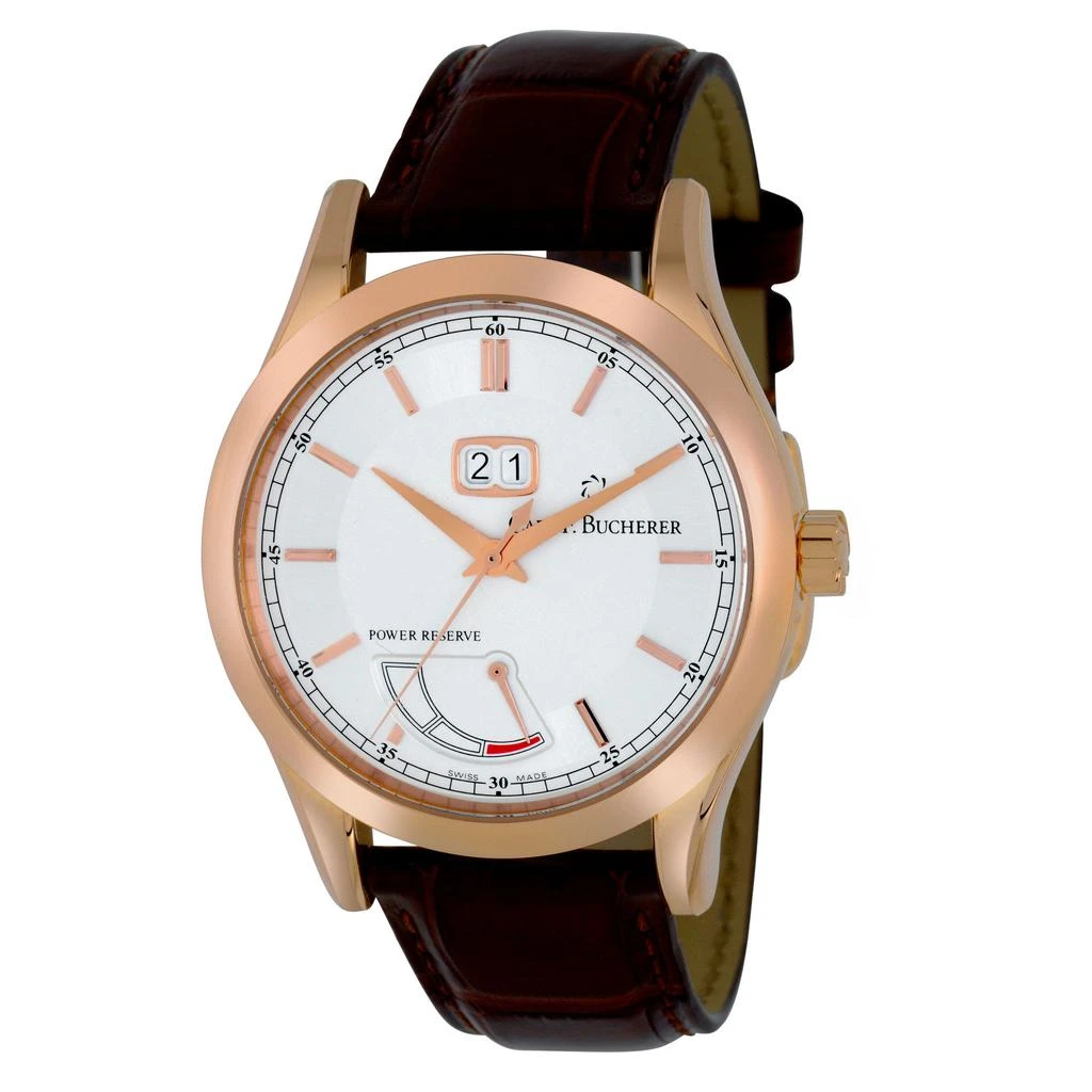 商品Carl F. Bucherer|Carl F. Bucherer Manero BigDate Power 18K Rose Gold Automatic Men's Watch 00.10905.03.13.01,价格¥34128,第1张图片