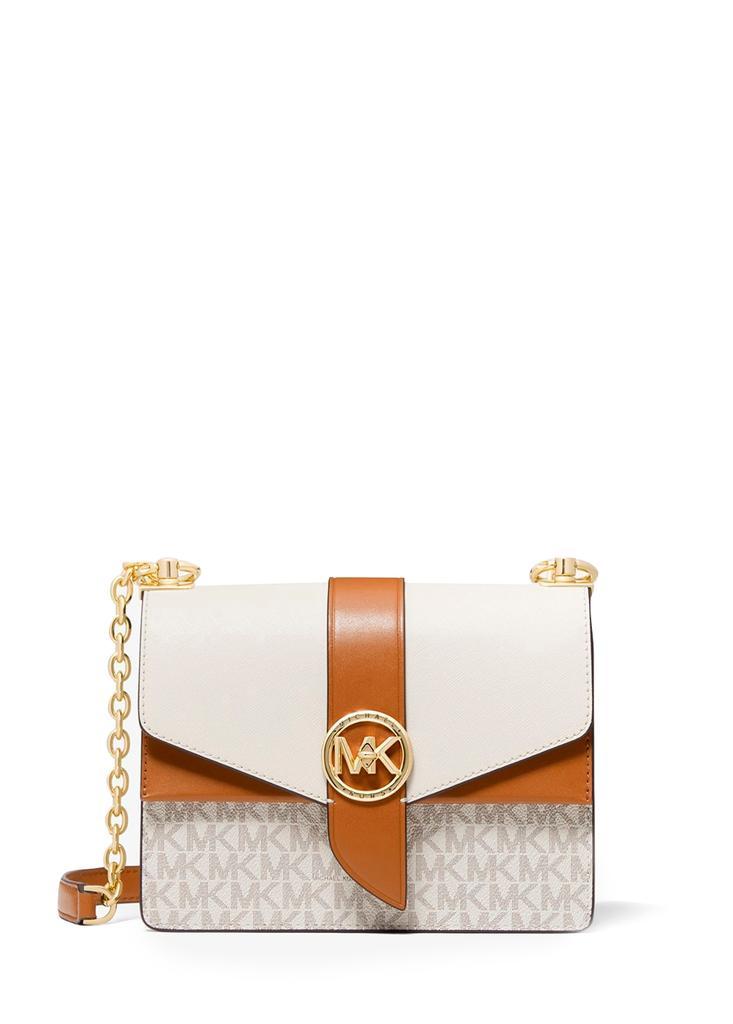 商品Michael Kors|Greenwich small color-block logo and saffiano leather crossbody bag,价格¥2368,第1张图片