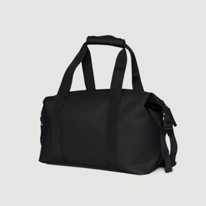商品RAINS|Small weekend bag in coated canvas Black Rains,价格¥484,第2张图片详细描述