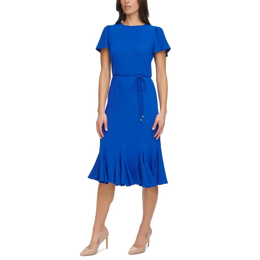 商品Tommy Hilfiger|Women's Crepe Trumpet-Skirt Midi Dress,价格¥599,第3张图片详细描述