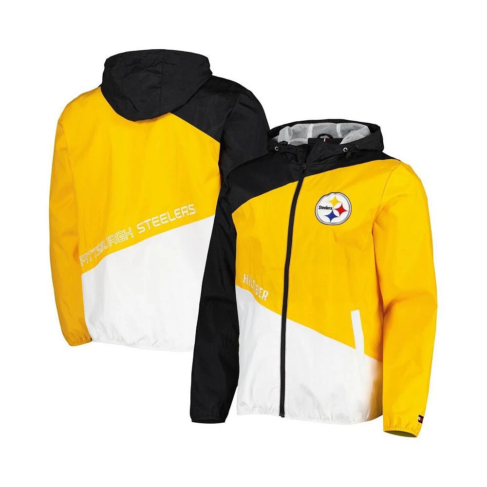 商品Tommy Hilfiger|Men's Black, Gold Pittsburgh Steelers Bill Full-Zip Jacket,价格¥955,第1张图片