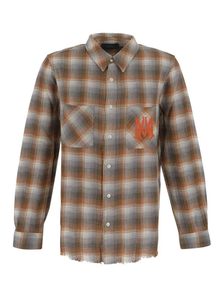 商品AMIRI|Amiri Logo Printed Plaid Shirt,价格¥3219,第1张图片