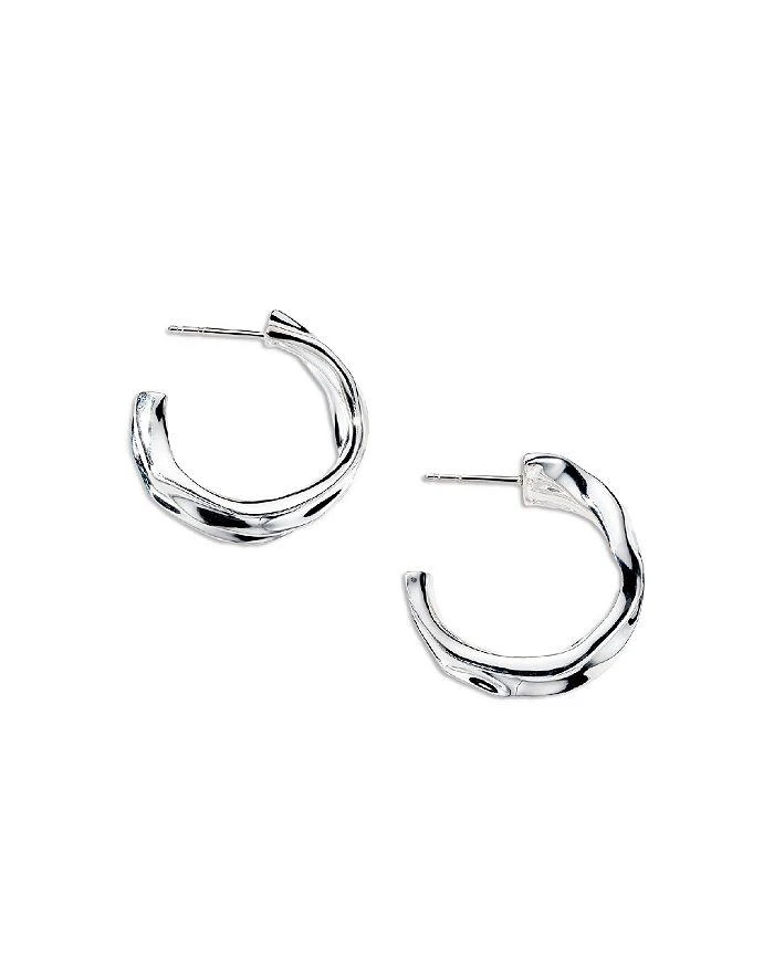 商品Ippolita|Sterling Silver 925 Classico Crush Medium Hoop Earrings  ,价格¥2622,第2张图片详细描述