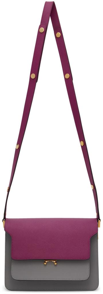 紫色 & 棕色中号 Trunk 单肩包商品第5张图片规格展示