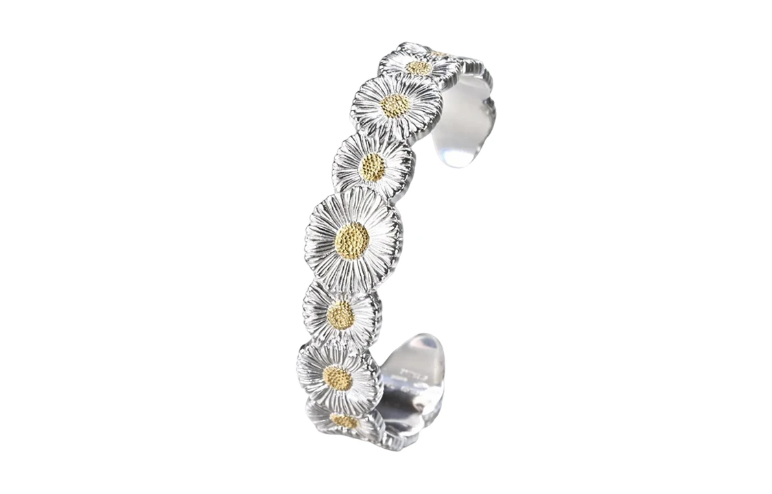 商品[国内直发] Buccellati|布契拉提 雏菊 银镀金 窄 925银 手镯 女款,价格¥9228,第3张图片详细描述