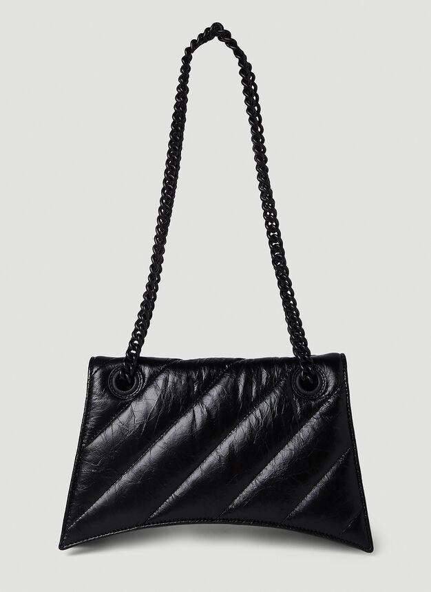 Crush Chain Small Shoulder Bag in Black商品第3张图片规格展示