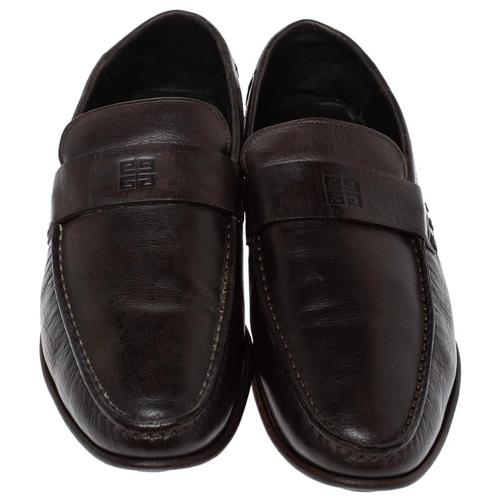 商品[二手商品] Givenchy|Givenchy Dark Brown Leather Slip On Loafers Size 42,价格¥1477,第3张图片详细描述