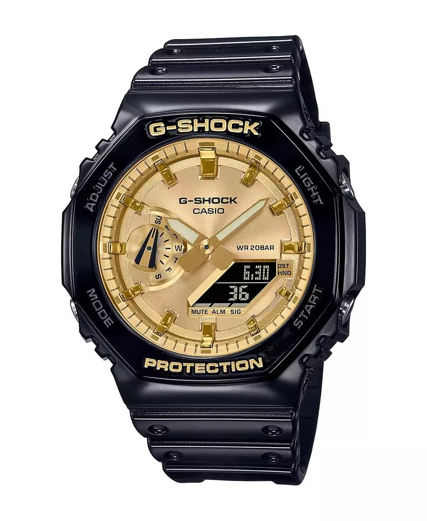 商品G-Shock|Men's Two-Hand Quartz Analog Digital Black Resin Watch, 45.4mm, GA2100GB-1A,价格¥972,第1张图片