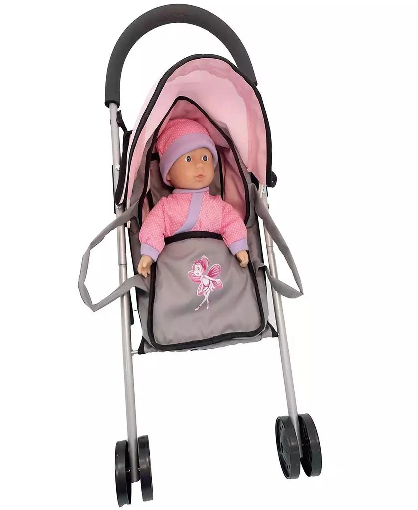 商品DIMIAN|Bambolina Buggy Soft Doll Carrier Cot Kids Pretend Play 2 Piece Set,价格¥186,第1张图片
