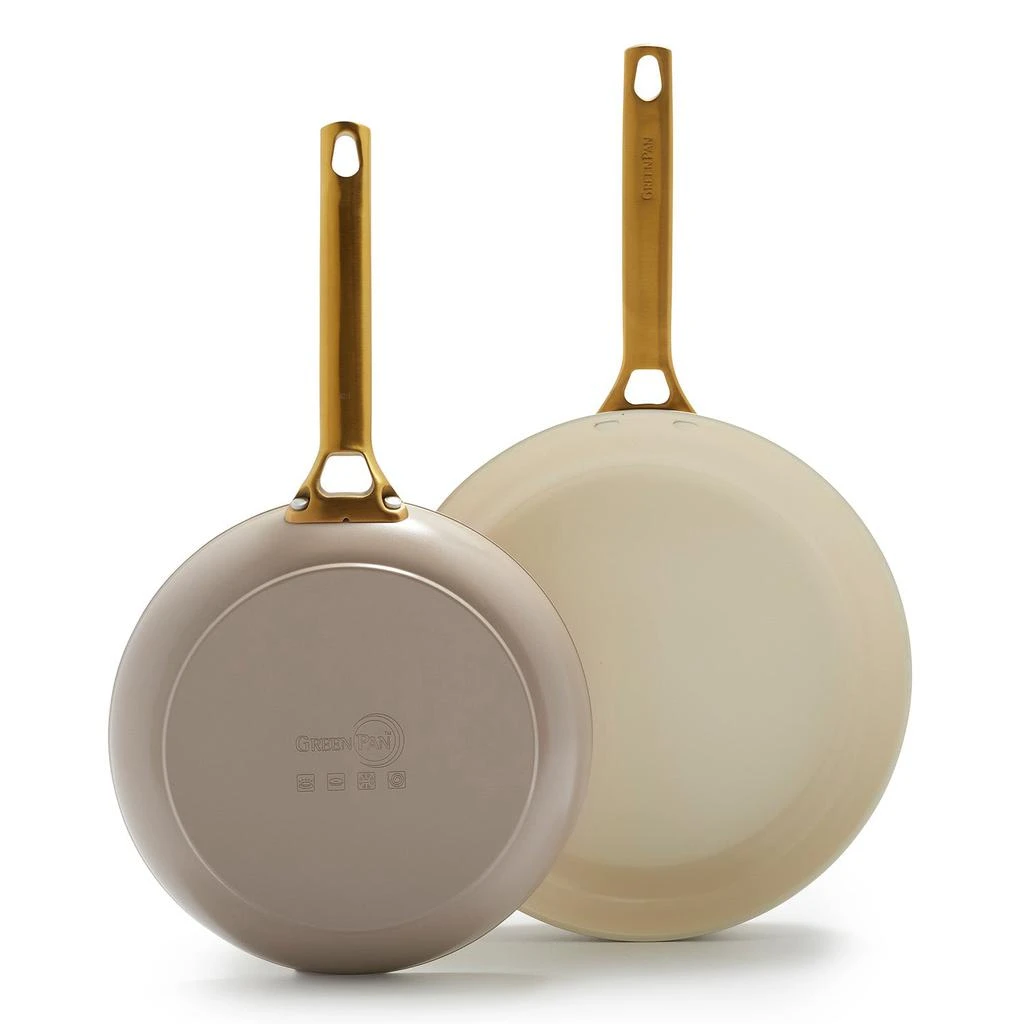 商品Greenpan|GreenPan Reserve Hard Anodized Healthy Ceramic Nonstick 10" and 12" Frying Pan Skillet Set, PFAS-Free, Dishwasher Safe,价格¥948,第1张图片详细描述