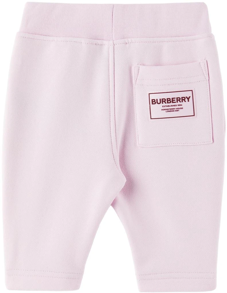 商品Burberry|粉色 Thomas Bear 婴儿运动裤,价格¥978,第2张图片详细描述