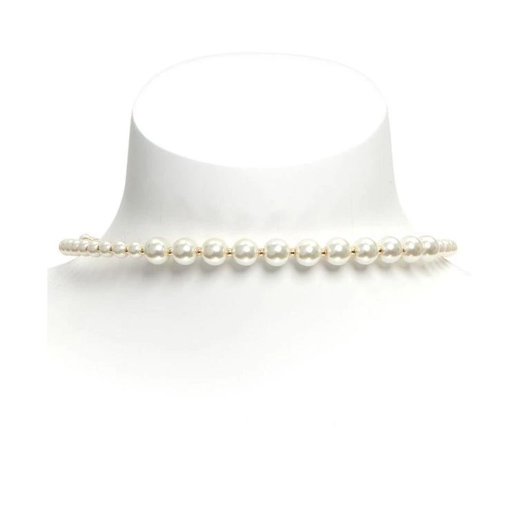 商品Anne Klein|Gold-Tone Imitation Pearl Adjustable Choker Necklace,价格¥69,第3张图片详细描述