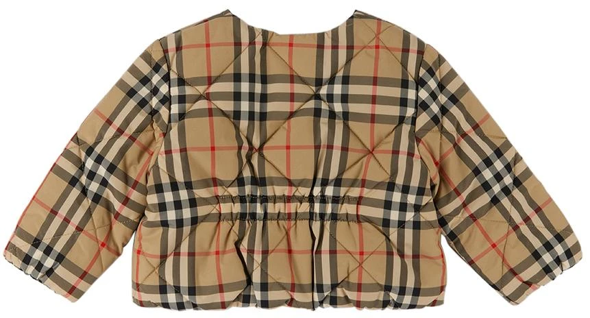 商品Burberry|Baby Beige Vintage Check Jacket,价格¥1397,第2张图片详细描述