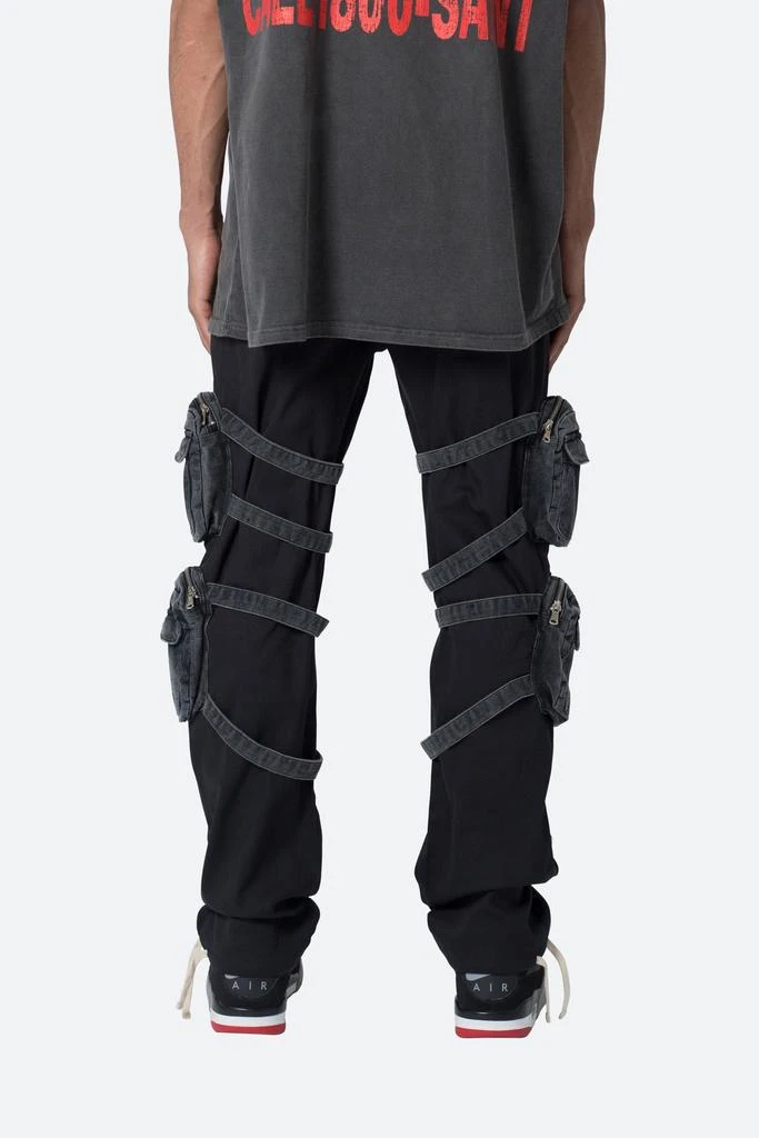 商品MNML|Twill Strapped Cargo Pants - Black,价格¥486,第4张图片详细描述