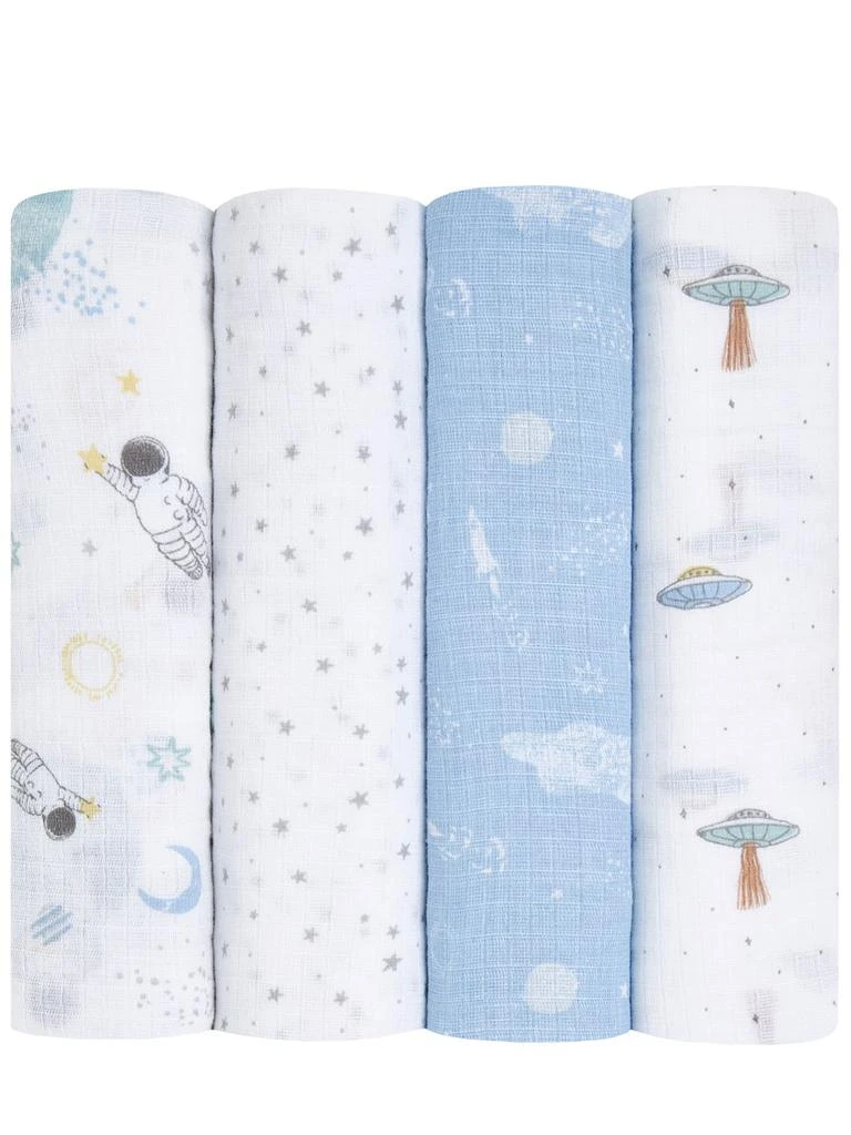 商品aden + anais|Set Of 4 Printed Cotton Muslin Swaddles,价格¥208,第1张图片