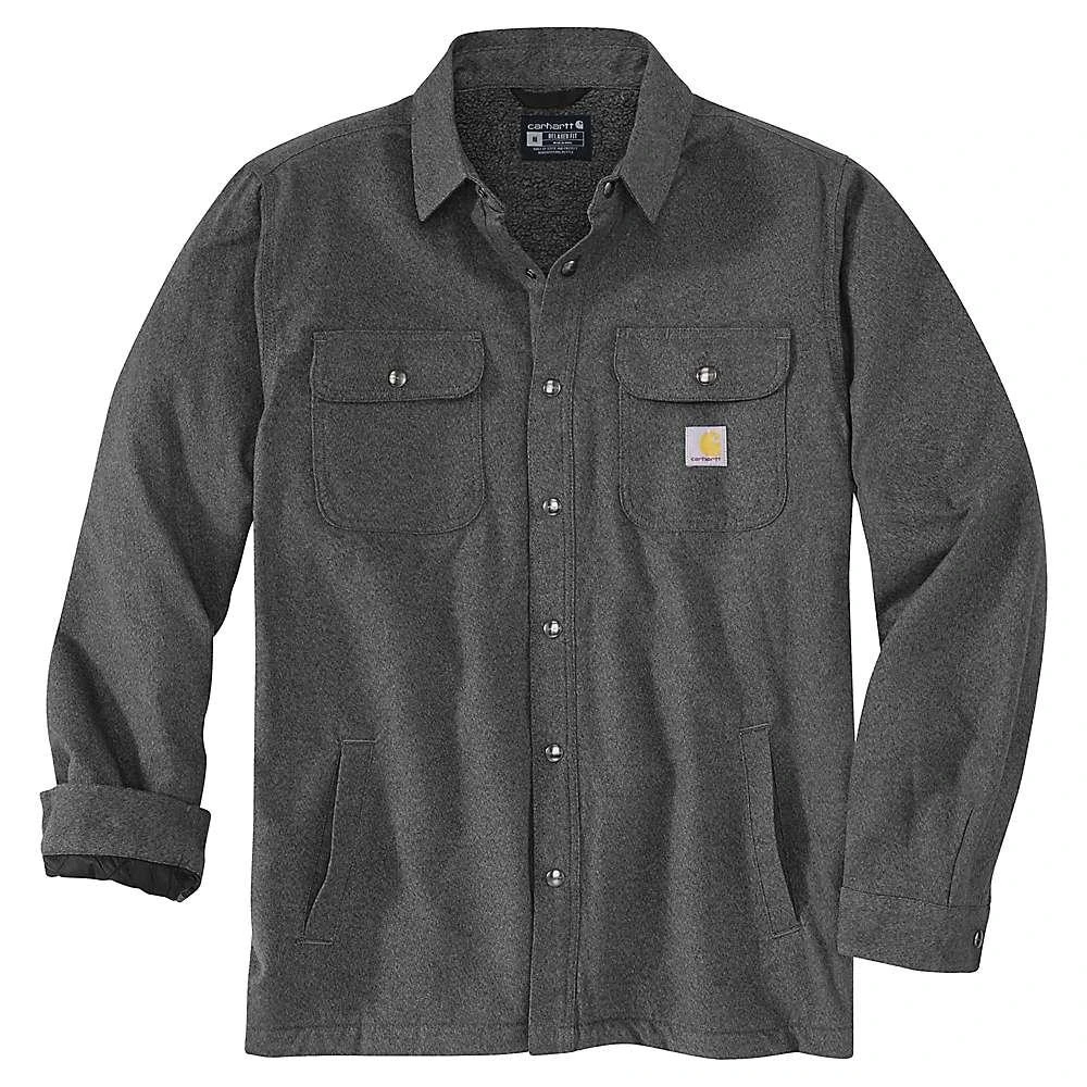 商品Carhartt|Carhartt Men's Relaxed Fit Flannel Sherpa-Lined Shirt Jac,价格¥689,第3张图片详细描述
