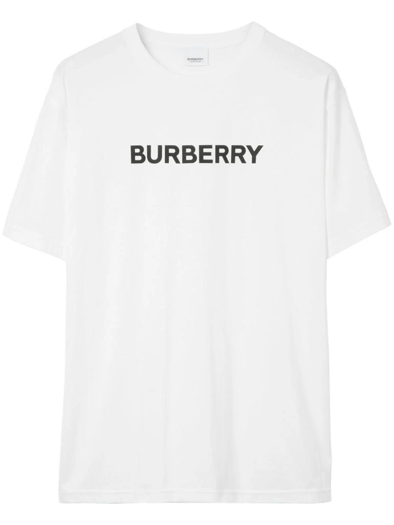 商品Burberry|WHITE COTTON T-SHIRT,价格¥3145,第1张图片