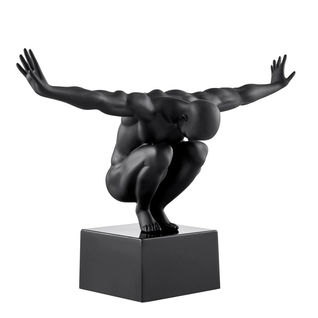 Finesse Decor Small Saluting Man Resin Sculpture 17" Wide x 10.5" Tall from Premium Outlets
