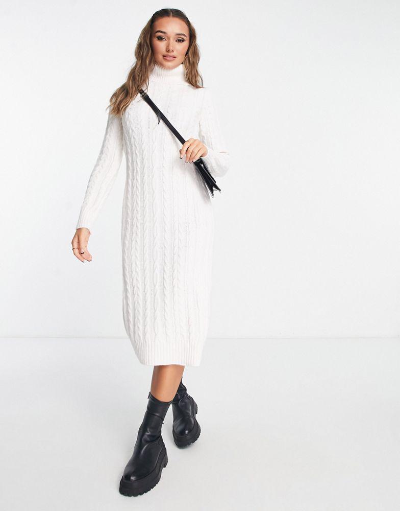 商品River Island|River Island cable knit maxi dress in cream,价格¥429,第1张图片