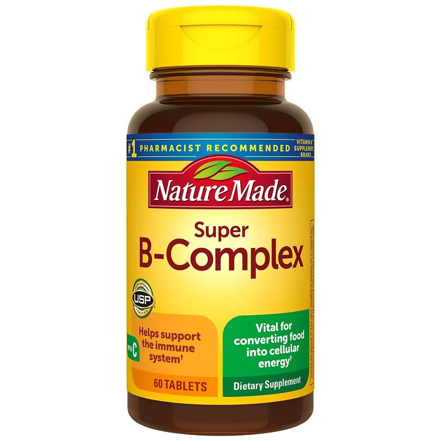 商品Nature Made|Super B Complex with Vitamin C and Folic Acid Tablets,价格¥12.14,第1张图片