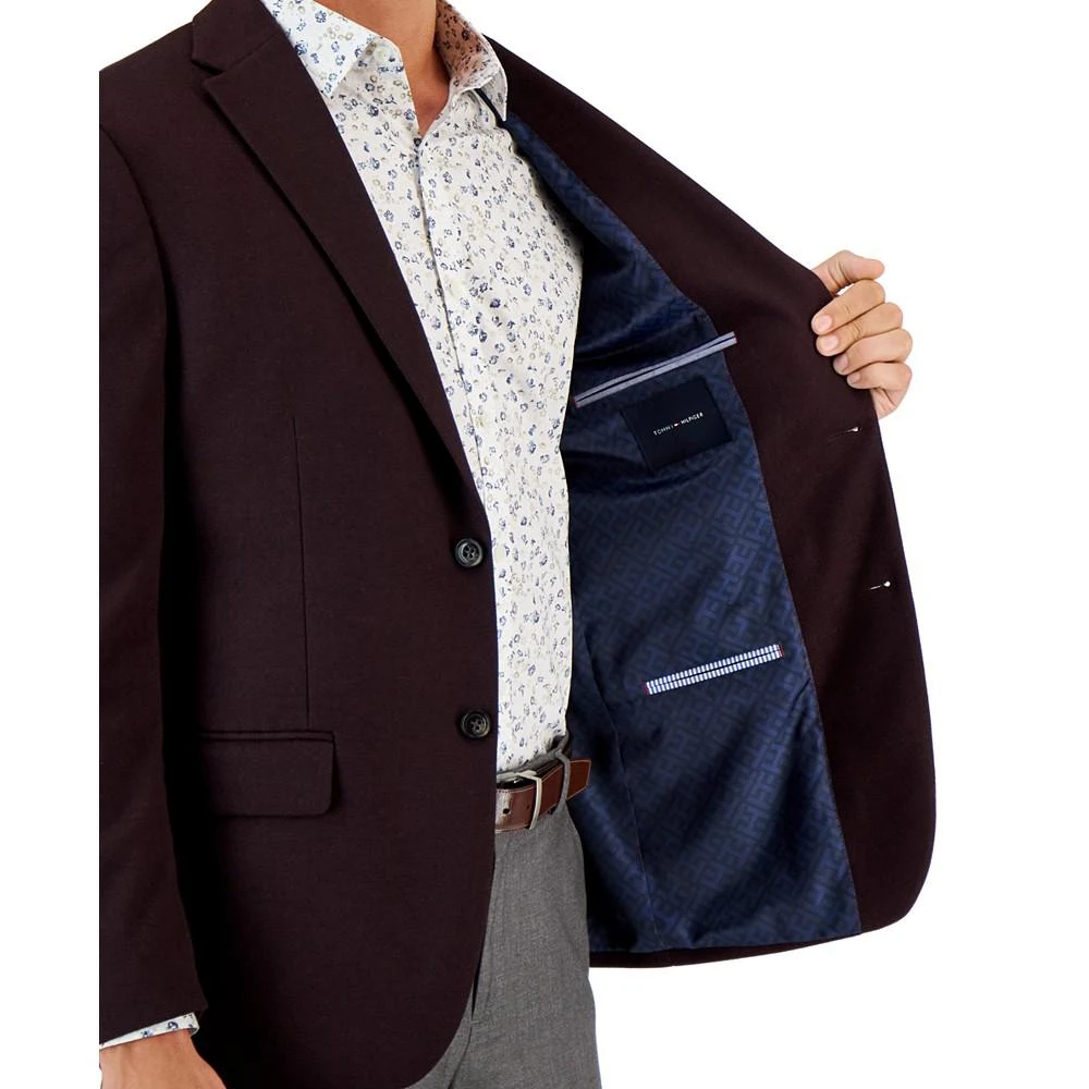 商品Tommy Hilfiger|Men's Wine Single-Breasted Modern-Fit Sport Coat,价格¥889,第3张图片详细描述