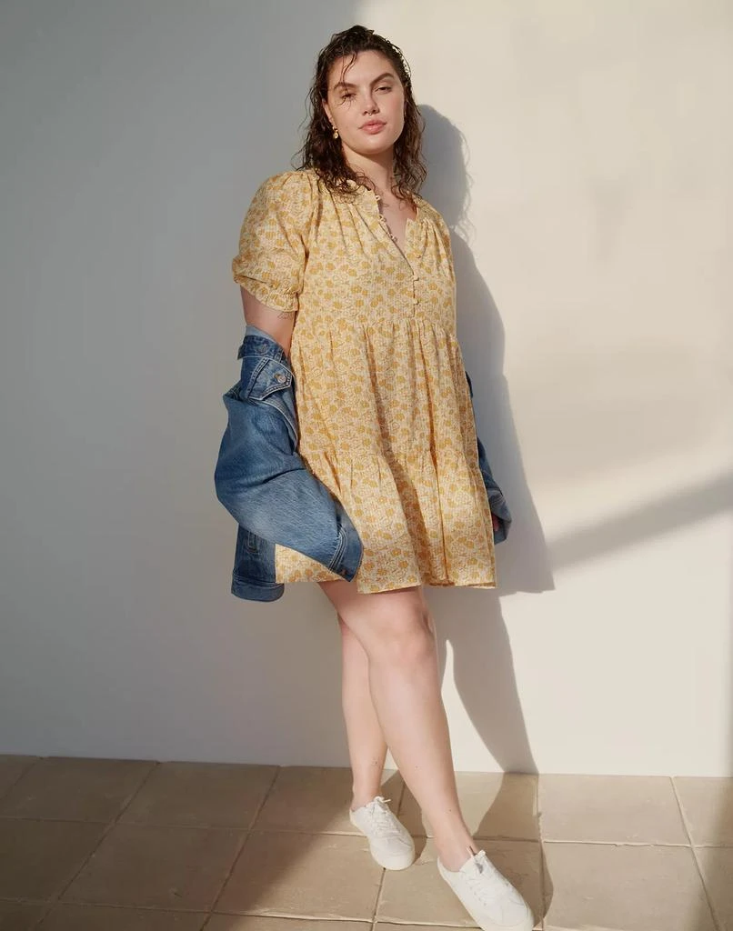 商品Madewell|Eyelet-Trim Tiered Mini Dress in Piccola Floral,价格¥394,第5张图片详细描述