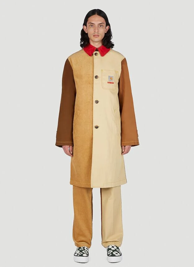 商品Marni|Colour Block Panel Coat in Brown,价格¥6692,第1张图片