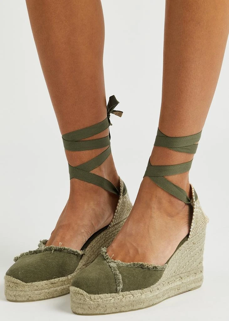 商品CASTAÑER|Clarina 100 canvas wedge platform espadrilles,价格¥1339,第5张图片详细描述