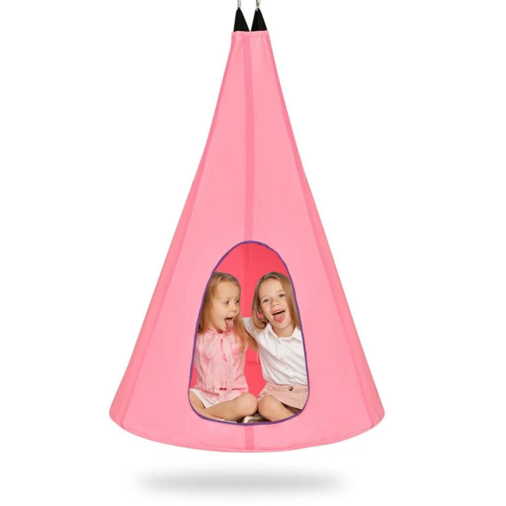 40 Inch Kids Nest Swing Chair Hanging Hammock Seat for Indoor Outdoor-Green 商品